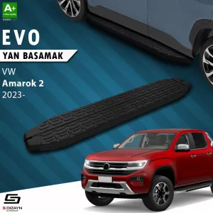 S-Dizayn VW Amarok 2 Evo Siyah Yan Basamak 203 Cm 2023 Üzeri A+ Kalite thumb 1