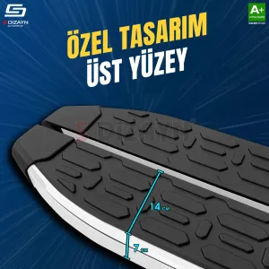 S-Dizayn Ford Ranger 4 Evo Krom Yan Basamak 203 Cm 2023 Üzeri A+ Kalite thumb 3