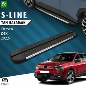 S-Dizayn Citroen C4 X S-Line Krom Yan Basamak 183 Cm 2022 Üzeri A+ Kalite thumb 1