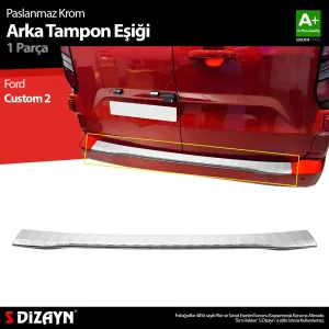 s-dizayn uyumlu Ford Tourneo Custom Krom Arka Tampon Eşiği 2023 Üzeri A+ Kalite modelleri DRS Tuning'de. Kaliteli malzeme, hızlı kargo ve güvenli alışverişle