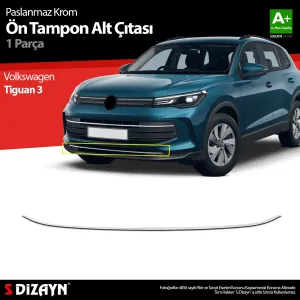 s-dizayn uyumlu VW Tiguan 3 Krom Ön Tampon Alt Çıtası 2024 Üzeri A+ Kalite modelleri DRS Tuning'de. Kaliteli malzeme, hızlı kargo ve güvenli alışverişle hemen