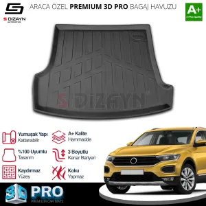 S-Dizayn VW T-Roc 3D Pro Bagaj Havuzu Üst Bagaj 2019 Üzeri A+ Kalite thumb 1