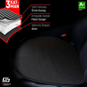 S-Dizayn Oto Koltuk Koruyucu Alt Minder Siyah Universal 2+1 Parça Ön Arka A+ Kalite thumb 3