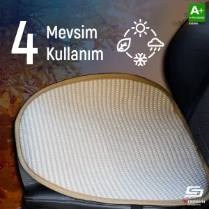 S-Dizayn Oto Koltuk Koruyucu Alt Minder Krem Universal 2+1 Parça Ön Arka A+ Kalite thumb 4