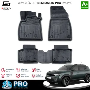S-Dizayn Renault Duster E-Tech Full Hybrid 3D Pro Havuzlu Paspas 2024 Üzeri A+ Kalite thumb 1