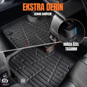 S-Dizayn Renault Duster E-Tech Full Hybrid 3D Pro Havuzlu Paspas 2024 Üzeri A+ Kalite thumb 3