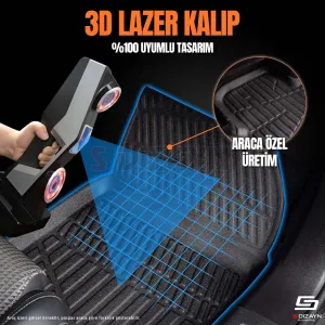 S-Dizayn Hyundai Bayon 3D Pro Havuzlu Paspas 2021 Üzeri A+ Kalite thumb 2