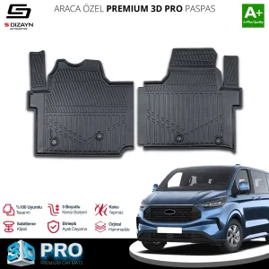 S-Dizayn Ford Tourneo Custom 3D Pro Havuzlu Paspas 2024 Üzeri A+ Kalite thumb 1
