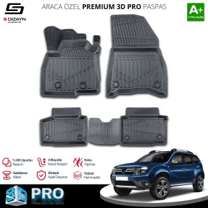 Dacia Duster 2017-2024 (HM) uyumlu 4X4 3D Pro Havuzlu Paspas 2018-2022 A+ Kalite modelleri DRS Tuning'de. Kaliteli malzeme, hızlı kargo ve güvenli alışverişle
