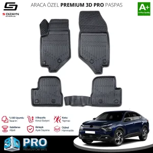 S-Dizayn Citroen C4X Elektrikli 3D Pro Havuzlu Paspas 2023 Üzeri A+ Kalite thumb 1