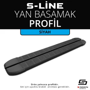 s-dizayn uyumlu S-Line Siyah Yan Basamak Profil 183 Cm Etekli 36lık modelleri DRS Tuning'de. Kaliteli malzeme, hızlı kargo ve güvenli alışverişle hemen