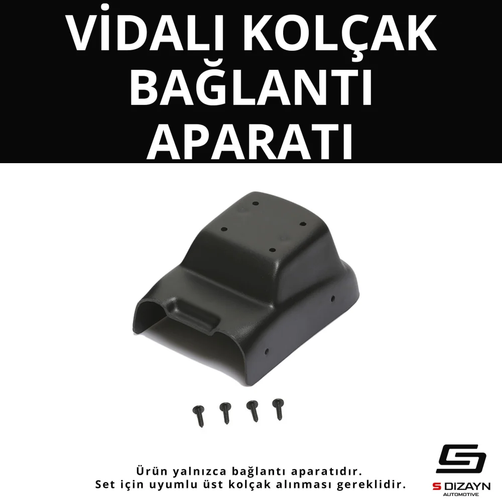 S-Dizayn Citroen C-Elysee Vidalı Kol Dayama Kolçak Alt Adaptör 2012 Üzeri A+ Kalite
