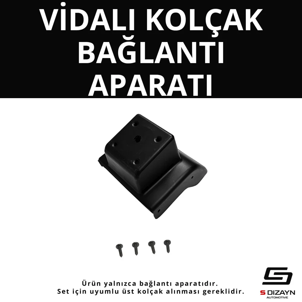 S-Dizayn Seat Arona Vidalı Kol Dayama Kolçak Alt Adaptör 2017 Üzeri A+ Kalite