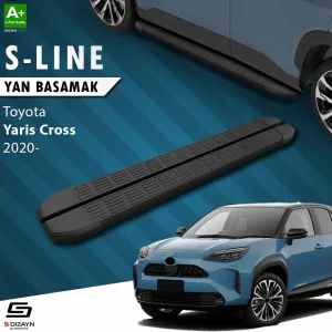 Toyota Yaris 2020-Günümüz (XP210) uyumlu Cross S-Line Siyah Yan Basamak 173 Cm 2020 Üzeri A+ Kalite modelleri DRS Tuning'de. Kaliteli malzeme, hızlı kargo ve