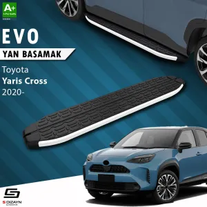 Toyota Yaris 2020-Günümüz (XP210) uyumlu Cross Evo Aluminyum Yan Basamak 173 Cm 2020 Üzeri A+ Kalite modelleri DRS Tuning'de. Kaliteli malzeme, hızlı kargo ve