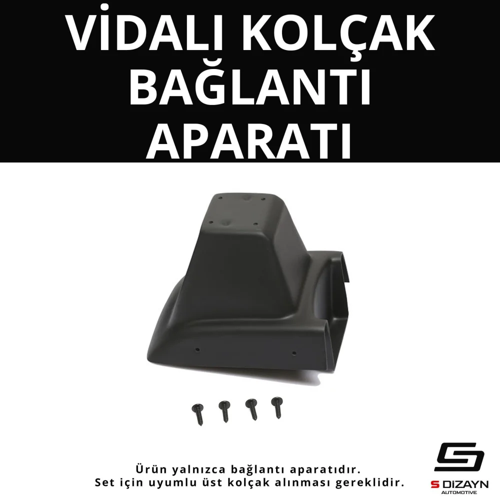 S-Dizayn Ford Fiesta ABS Vidalı Kol Dayama Kolçak Alt Adaptör 2009-2017 A+Kalite