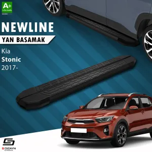Kia Stonic 2017-Günümüz (YB CUV) uyumlu NewLine Siyah Yan Basamak 173 Cm 2017 Üzeri A+ Kalite modelleri DRS Tuning'de. Kaliteli malzeme, hızlı kargo ve güvenli