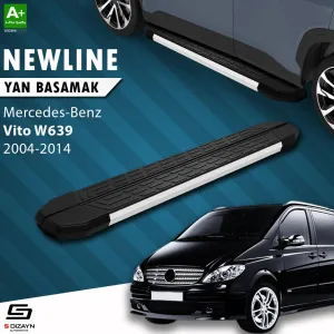 S-Dizayn Mercedes Vito W639 Uzun Şase NewLine Aluminyum Yan Basamak 253 Cm 2004-2014 A+ Kalite thumb 1