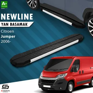 S-Dizayn Citroen Jumper 3 Kısa Şase NewLine Aluminyum Yan Basamak 203 Cm 2006-2022 A+ Kalite thumb 1