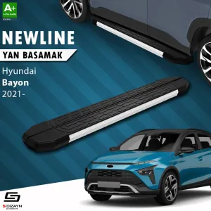 Hyundai Bayon 2021-Günümüz (BC3 CUV) uyumlu NewLine Aluminyum Yan Basamak 173 Cm 2021-2024 A+ Kalite modelleri DRS Tuning'de. Kaliteli malzeme, hızlı kargo ve