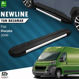 S-Dizayn Fiat Ducato 3 Kısa Şase NewLine Krom Yan Basamak 203 Cm 2006-2014 A+ Kalite thumb 1