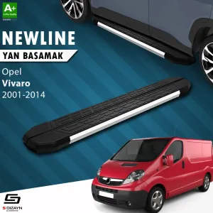 S-Dizayn Opel Vivaro A Kısa Şase NewLine Krom Yan Basamak 223 Cm 2001-2014 A+ Kalite thumb 1