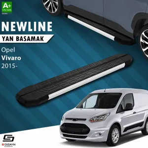 S-Dizayn Opel Vivaro B Kısa Şase NewLine Aluminyum Yan Basamak 223 Cm 2015-2018 A+ Kalite thumb 1