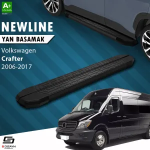 S-Dizayn VW Crafter Van NewLine Siyah Yan Basamak 263 Cm 2006-2017 A+ Kalite thumb 1