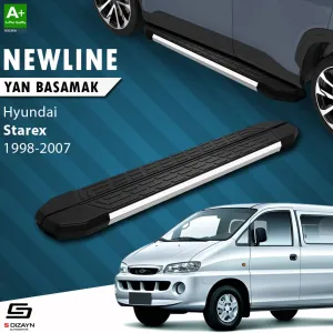 S-Dizayn Hyundai H-1 Starex Uzun Şase NewLine Krom Yan Basamak 213 Cm 1998-2007 A+ Kalite thumb 1