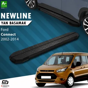 S-Dizayn Ford Connect Uzun Şase NewLine Siyah Yan Basamak 203 Cm 2002-2014 A+ Kalite thumb 1