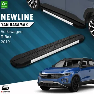 S-Dizayn VW T-Roc NewLine Aluminyum Yan Basamak 173 Cm 2019 Üzeri A+ Kalite thumb 1
