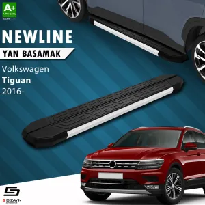 S-Dizayn VW Tiguan 2 NewLine Aluminyum Yan Basamak 173 Cm 2016-2024 A+ Kalite thumb 1