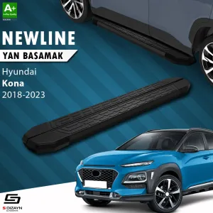 Hyundai Kona 2017-2023 (OS) uyumlu NewLine Siyah Yan Basamak 173 Cm 2018-2023 A+ Kalite modelleri DRS Tuning'de. Kaliteli malzeme, hızlı kargo ve güvenli