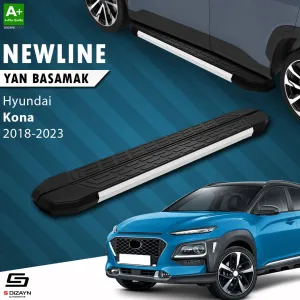 Hyundai Kona 2017-2023 (OS) uyumlu NewLine Aluminyum Yan Basamak 173 Cm 2018-2023 A+ Kalite modelleri DRS Tuning'de. Kaliteli malzeme, hızlı kargo ve güvenli