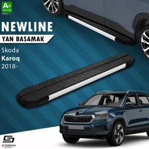 Skoda Karoq 2017-Günümüz (NU) uyumlu NewLine Aluminyum Yan Basamak 173 Cm 2018 Üzeri A+ Kalite modelleri DRS Tuning'de. Kaliteli malzeme, hızlı kargo ve