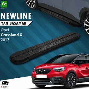 Opel Crossland 2017-2020 (Crossland X) uyumlu X NewLine Siyah Yan Basamak 173 Cm 2017 Üzeri A+ Kalite modelleri DRS Tuning'de. Kaliteli malzeme, hızlı kargo ve