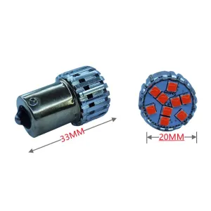 1156 Dekoratif stop led ampul tek duy kırmızı 12V 4W canbus / LAAM951-2 thumb 2