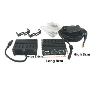 Offroad sis lambası 7.2 x 5.6 x 3cm 2 led beyaz 45w sarı 45w 12-80v /  LASS397 thumb 2