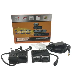 Offroad sis lambası 7.2 x 5.6 x 3cm 2 led beyaz 45w sarı 45w 12-80v /  LASS397 thumb 3