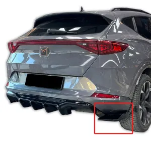 Cupra Formentor Uyumlu Araca Özel Difüzör Flapları (Parlak Siyah Boyalı) thumb 2