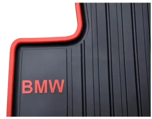 Bmw F33 Uyumlu Paspas Takımı Lateks Siyah Kırmızı Kenar thumb 2