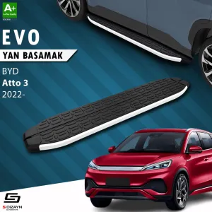 BYD Atto 3 2022-Günümüz (Atto 3) uyumlu Evo Aluminyum Yan Basamak 193 Cm 2022 Üzeri modelleri DRS Tuning'de. Kaliteli malzeme, hızlı kargo ve güvenli