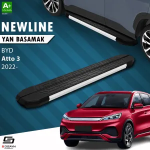 BYD Atto 3 2022-Günümüz (Atto 3) uyumlu NewLine Aluminyum Yan Basamak 193 Cm 2022 Üzeri modelleri DRS Tuning'de. Kaliteli malzeme, hızlı kargo ve güvenli