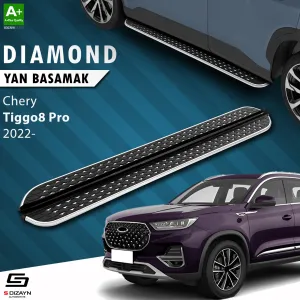 S-Dizayn Chery Tiggo8 Pro Diamond Krom Yan Basamak 183 Cm 2022 Üzeri thumb 1