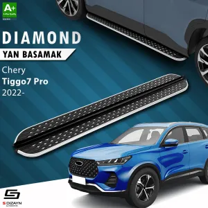 S-Dizayn Chery Tiggo7 Pro Diamond Krom Yan Basamak 183 Cm 2022 Üzeri thumb 1
