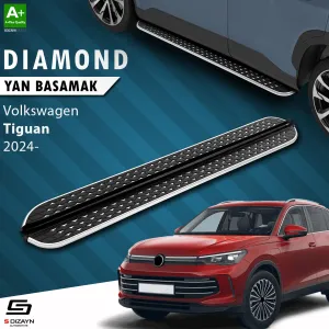 S-Dizayn VW Tiguan 3 Diamond Krom Yan Basamak 183 Cm 2024 Üzeri thumb 1