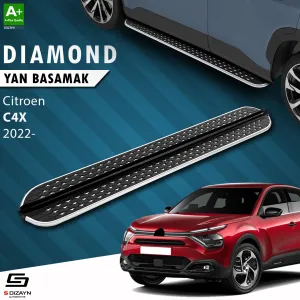 Citroen C4 / C4X 2022-Günümüz uyumlu C4 X Diamond Krom Yan Basamak 183 Cm 2022 Üzeri modelleri DRS Tuning'de. Kaliteli malzeme, hızlı kargo ve güvenli