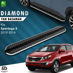 Kia Sportage 2010-2015 (SL) uyumlu 3 Diamond Krom Yan Basamak 173 Cm 2010-2016 modelleri DRS Tuning'de. Kaliteli malzeme, hızlı kargo ve güvenli alışverişle