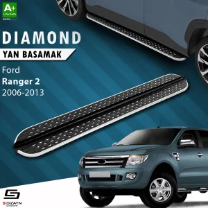 S-Dizayn Ford Ranger 2 Diamond Krom Yan Basamak 193 Cm 2006-2013 thumb 1