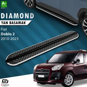 S-Dizayn Fiat Doblo 2 Diamond Krom Yan Basamak 193 Cm 2010-2022 thumb 1